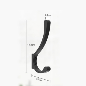 Perchero <span class=keywords><strong>de</strong></span> <span class=keywords><strong>pared</strong></span> individual duradero para baño, mini perchero para camisas, sombreros, batas y abrigos, gancho para ropa. - Product Image 4
