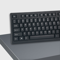 Clavier USB filaire ergonomique à 104 touches, design fin, taille standard pour ordinateur portable/PC