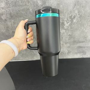 USA Double Wall Insulated 40oz Green Plated Coffee Tumbler with Handle <b>Thermal</b> Stainless Steel Travel <b>Mug</b> for Laser Engraving - Product Image 4