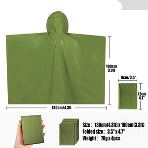 <span class=keywords><strong>Film</strong></span> d'aluminium réfléchissant poncho de premiers secours extérieur trekking poncho équitation d'urgence sans manches à capuche premier secours imperméable - Product Image 5