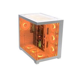 Boîtier d'ordinateur personnalisé Pcooling, boîtier de <span class=keywords><strong>PC</strong></span> de jeu en verre trempé, boîtier de <span class=keywords><strong>PC</strong></span> à refroidissement par eau, boîtier de <span class=keywords><strong>PC</strong></span> de bureau - Product Image 4