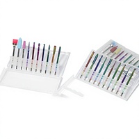 Ensemble de 10 embouts de ponceuse à ongles en acier au tungstène plaqué couleur de haute qualité, outils de polissage et de ponçage des cuticules en diamant