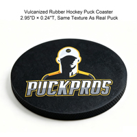 Sous-verre de hockey sur glace en caoutchouc vulcanisé avec logo personnalisé de qualité supérieure, souvenir sportif