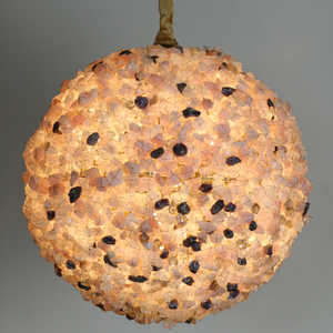 Lampadario a sospensione in cristallo fiammato con decorazioni in pietra, lampada a sospensione in <span class=keywords><strong>sale</strong></span> naturale Angora <span class=keywords><strong>per</strong></span> villa - Product Image 5