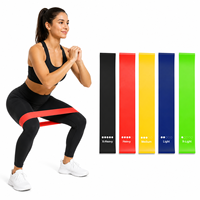 Juego de Bandas de Resistencia de Látex de Alta Resistencia, 5 Unidades, Venta Directa de Fábrica, Bandas de Ejercicio Personalizadas OEM ODM, Equipo de Fitness al por Mayor