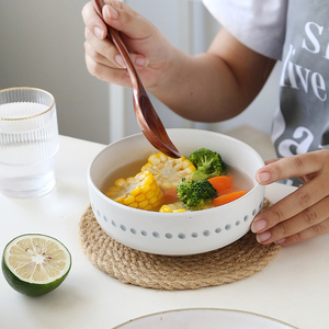 Vente d'usine : Service de vaisselle en céramique de style classique Europe/Amérique du Nord, motif dessiné à la main, compatible four et lave-vaisselle, portable, pour hôtels - Product Image 4