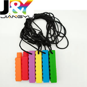 Lot de 6 colliers à mâcher en brique 4 2 crayons en silicone pour l'autisme, le TDAH, les dents mordantes, les garçons et les filles. - Product Image 4