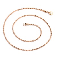 Meilleures ventes transfrontalières : Chaîne torsadée en acier inoxydable plaqué sous vide, collier ras du cou INS, maillon vierge pour bijoux faits main DIY
