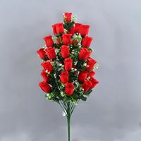 Bouquet de roses artificielles en velours, plusieurs têtes, fausses roses en soie, bouquet de fleurs, décoration de mariage, décoration de fête, objets décoratifs, décoration de table