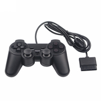 Manette de jeu filaire avec joystick et moteur de vibration pour console Playstation 2 PS2