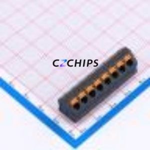 DB252-5.0-8P-BK Spring Terminal Block Through hole Component (THT),P=5mm Connector 1x8P 5mm Black 8P - Product Image 1