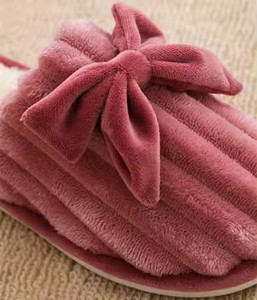 Zapatillas de algodón para el hogar para otoño e invierno, zapatos de suela suave de pana cálidos para interiores, sandalias antideslizantes con lazo para parejas - Product Image 6