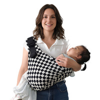 Porte-bébé ventral respirant avec sangle d'épaule réglable et bretelles ventilées pour tout-petit