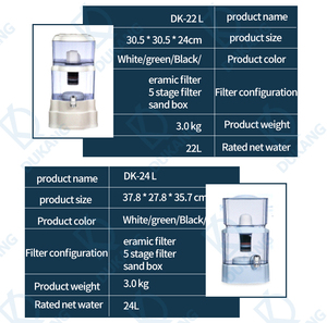 Sistema de filtro de agua, olla de cerámica, Mineral, 492, 78Oz - Product Image 4