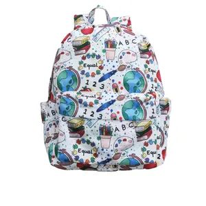 ABC Earth Pencil Equal Lineal Weißer Druck Back to School Bags Kinder rucksack Schult asche wasserdicht