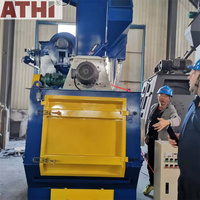 Machine de sablage à tambour automatique ATHI Q326 à courroie en caoutchouc, capacité de charge 2000 kg, moteur 16 kW, pour débavurage de petites pièces moulées et ressorts