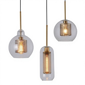 <span class=keywords><strong>Suspension</strong></span> industrielle de style américain rétro en fer et <span class=keywords><strong>verre</strong></span> nid d'abeille <span class=keywords><strong>pour</strong></span> espaces domestiques – Petites, moyennes et grandes tailles - Product Image 1