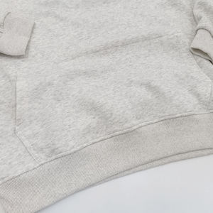 Sweat à capuche court en coton grande taille de haute qualité pour hommes, sweat à capuche surdimensionné gris vierge personnalisé unisexe - Product Image 5