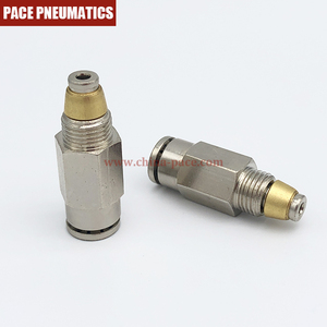 อุปกรณ์นิวเมติกแอร์ด้ายเมตริกประทับตราคู่กดเพื่อเชื่อมต่อวาล์วตรวจสอบแรงดันสูง - Product Image 2