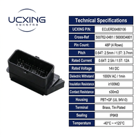 Connecteur d'unité de commande moteur en alliage de cuivre à 48 broches mâle, angle droit 90 degrés, pas de 2,5-3,7 mm, 14 V, PBT UL94 V-0, référence 5600834801