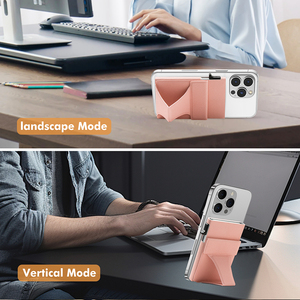 Tarjetero Pop-up de Cuero Saffiano con Bloqueo RFID y Logotipo Personalizado Casekey, Cartera Magnética Delgada y Minimalista con Soporte para Teléfono - Product Image 4