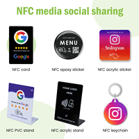 Support de table NFC en acrylique PVC prêt à être expédié pour affichage de menu et avis Google – Support NFC pour restaurant