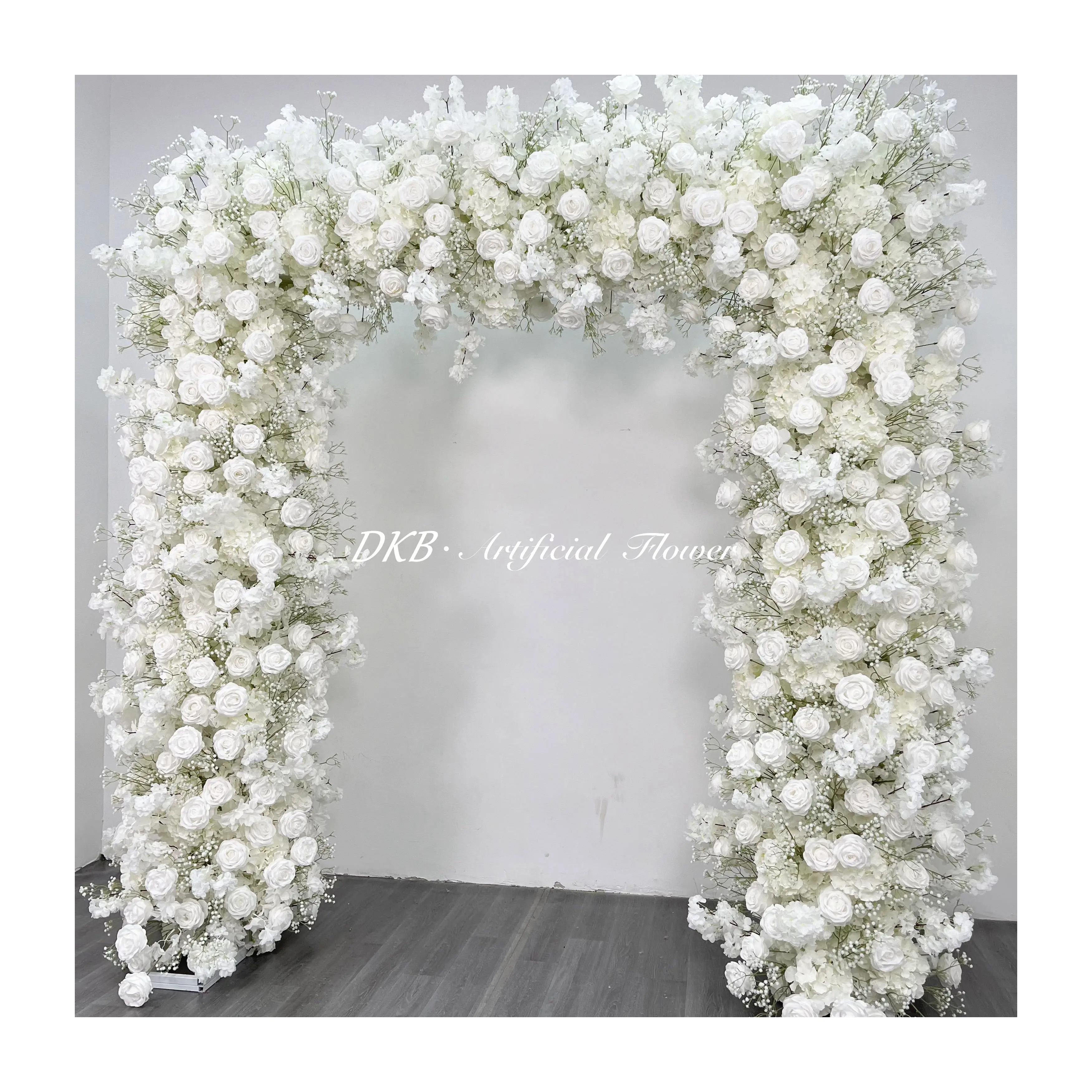 wedding decoration   supplies low price wholesale premium real touch white silk decor flower arch