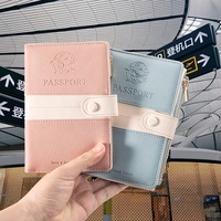 Grosir kulit PU kustom pemegang kartu dompet perjalanan sublimasi penutup paspor kosong