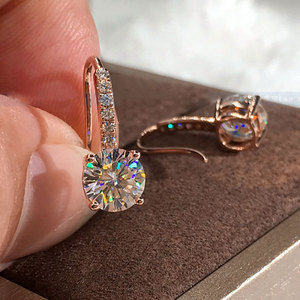 Simple Four Prong Zircon Ear <b>Cuff</b> For Women Pave Setting Fresh Style Drop <b>Earrings</b> Fashion Jewelry Accessories - Product Image 2