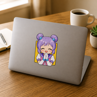 Pegatinas Personalizadas de Dibujos Animados en 3D, Material PET Impermeable con Impresión UV para Autos, Computadoras Portátiles y Refrigeradores