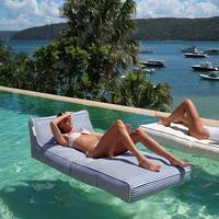 Chaise longue gonflable pour piscine, flottant sur l'eau, pour une personne, fauteuil inclinable flottant, PVC résistant, chaise longue pour piscine