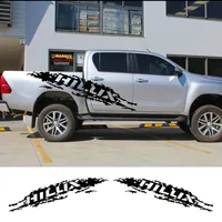 2 autocollants latéraux pour Toyota Hilux Revo Vigo Pickup, décorations graphiques pour camion, autocollants en vinyle pour voiture, accessoires de tuning automobile