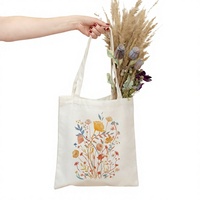 Sac fourre-tout en toile pour femme, sacs fourre-tout personnalisés en toile, imprimé feuilles botaniques, large bandoulière, entièrement doublé, vente en gros et au détail