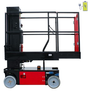 Plataforma elevadora de trabajo elevada aérea eléctrica 14m 12m 10m 8M 6m Plataforma de trabajo aéreo de aleación de aluminio de doble mástil para la venta - Product Image 6