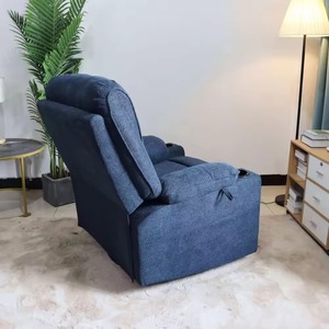 Fauteuil inclinable fonctionnel pour personnes âgées, en tissu, style européen, pour salon, cinéma, avec fonction massage, fauteuil individuel rembourré - Product Image 6