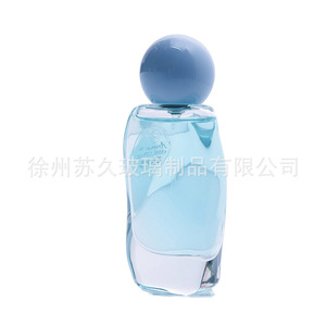 Botella de perfume triangular irregular de vidrio Sujiu de 50 ml con base gruesa y pulverizador, botella vacía para rellenar. - Product Image 5