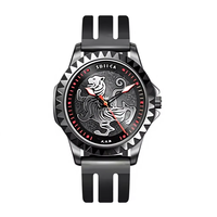Montre de plongée pour homme de luxe avec mouvement à quartz, acier inoxydable 316L, bracelet en cuir, verre saphir, cadran SN01