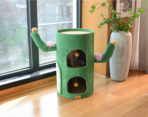 Tour à gratter pour chat en forme de cactus, avec plateau en sisal, meuble d'escalade multi-niveaux pour animaux de compagnie, OEM/ODM - Product Image 3