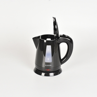 Bouilloire électrique EASTON 0,8 L compacte noire 1200 W avec fenêtre de niveau d'eau et prise européenne pour la préparation du thé