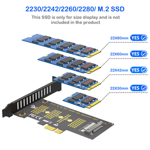 <span class=keywords><strong>M</strong></span>.2 NVMe SSD إلى PCI-E 1X محول NGFF Key-<span class=keywords><strong>M</strong></span> بطاقة توسيع متوافقة مع:: ، \ من أجل توسيع سطح المكتب - Product Image 3