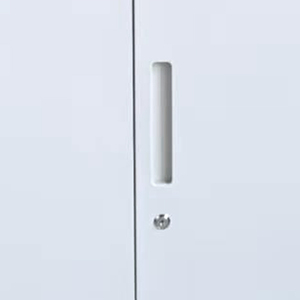 خزانة مكتب معدنية بأرفف قابلة للتعديل، مع بابين زجاجيين وبابين فولاذيين قابلين للقفل، متينة وذات سعة كبيرة - Product Image 3