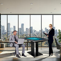Table tactile interactive intelligente, bureau multimédia pour écran publicitaire numérique, affichage de dessins, présentation de rapports commerciaux