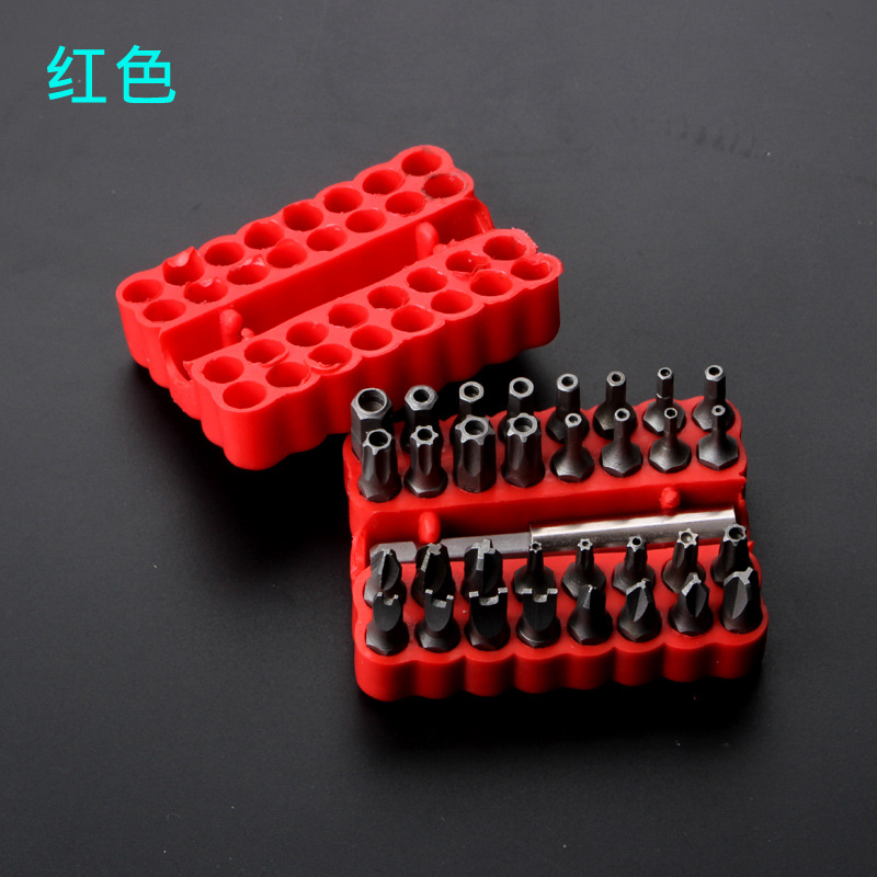 33 hollow screwdriver bits - red box