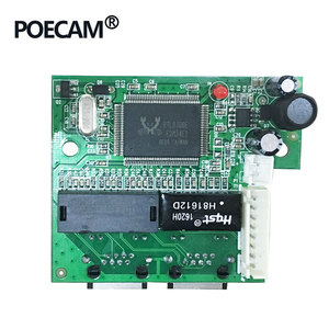 3 puerto mini red Módulo 2 Rj45 puertos 100Mbps y 8 pines interruptor de Ethernet PCBA placa - Product Image 4