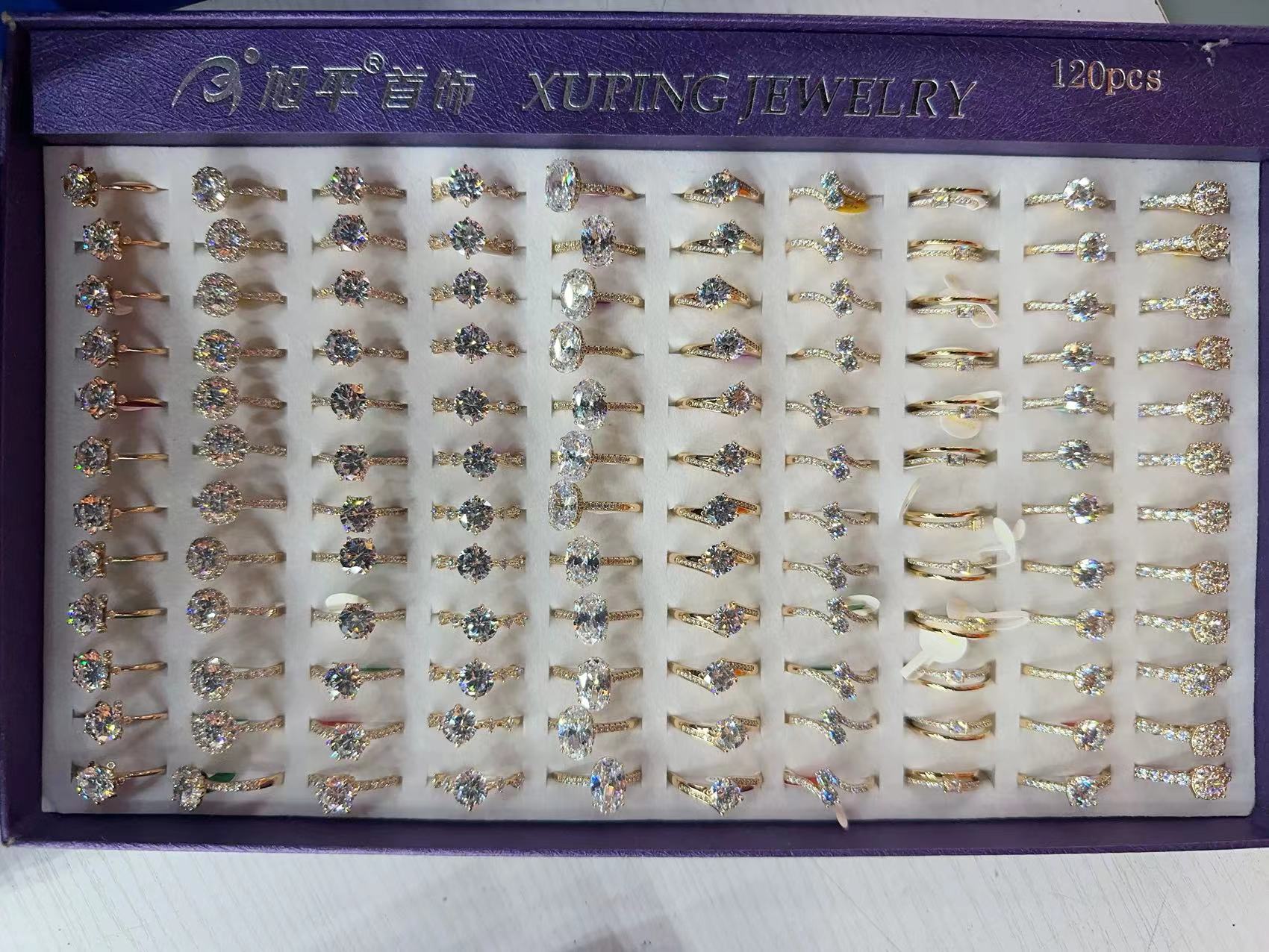 52 #18K plateó el anillo del tamaño de la mezcla