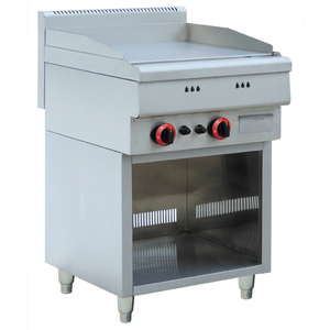 Plancha de Gas Comercial de Acero Inoxidable BN600-G602C, Plancha para Hamburguesas con Superficie Media Ranurada, Plancha Independiente con Inducción para Restaurante - Product Image 5