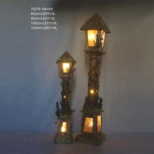 Farola LED de madera hecha a mano <span class=keywords><strong>para</strong></span> uso en interiores Farola de jardín <span class=keywords><strong>para</strong></span> vacaciones Navidad Fábrica al por mayor - Product Image 3