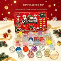 Calendrier de l'Avent transfrontalier de Noël : Boîte cadeau de jouets anti-stress créatifs en plastique pour les 14 ans et plus