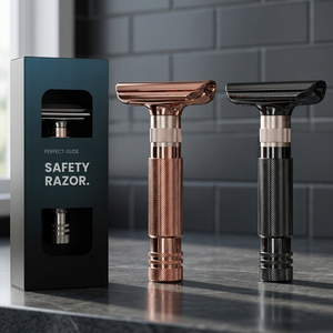 Rasoir en acier inoxydable léger et durable pour les voyages, conception de sécurité à angle réglable, double lame, non jetable, plastique de qualité A+ - Product Image 2
