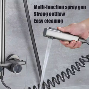 Juego <span class=keywords><strong>de</strong></span> <span class=keywords><strong>Ducha</strong></span> <span class=keywords><strong>de</strong></span> Latón <span class=keywords><strong>de</strong></span> Alta Presión Multifuncional Moderno Color Gris Pistola <span class=keywords><strong>de</strong></span> Tiktok, Venta al por Mayor <span class=keywords><strong>de</strong></span> Fábrica - Product Image 6